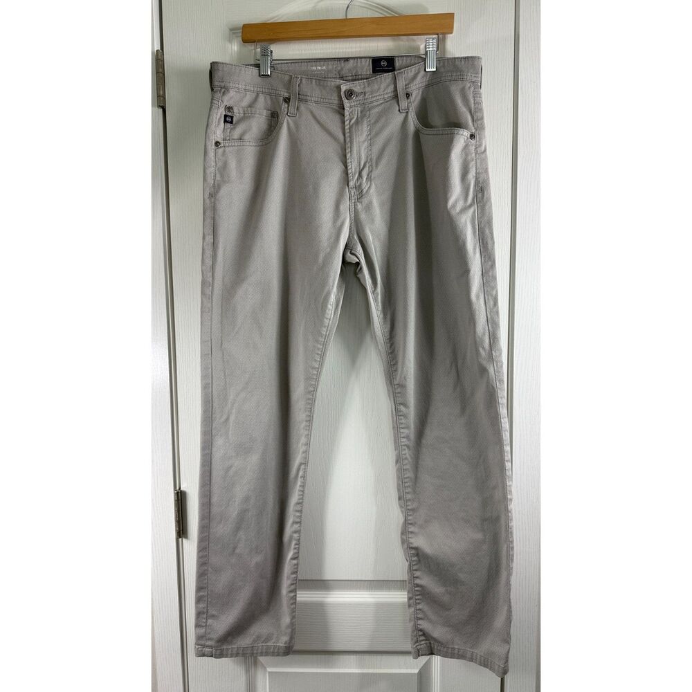 AG Adriano Goldschmied The Tellis Modern Slim Pants Gray Print Men's 36 x 34